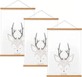 FALAMON 3 Pack Magnetic Poster Hanger Frame, 20x20 20x28 20x30 Teak Wood Magnet Poster Frame for Posters, Prints, Photos, Pictures, Maps, Scrolls, and Canvas Artwork