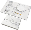 Large Stone Drying Mat for Kitchen Counter, Water-Absorbent Marble Diatomaceous by BOMOKSHomeAccessories