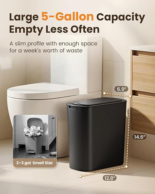 Cesun 5 Gallon Automatic Bathroom Trash Can - Image 4