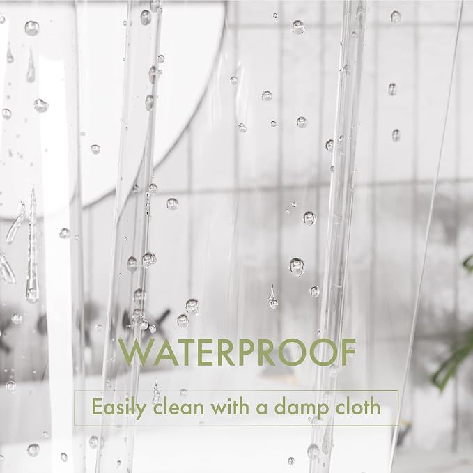 AmazerBath Shower Curtain Liner Small, 60x72 Clear Camper Shower Curtain - Image 4