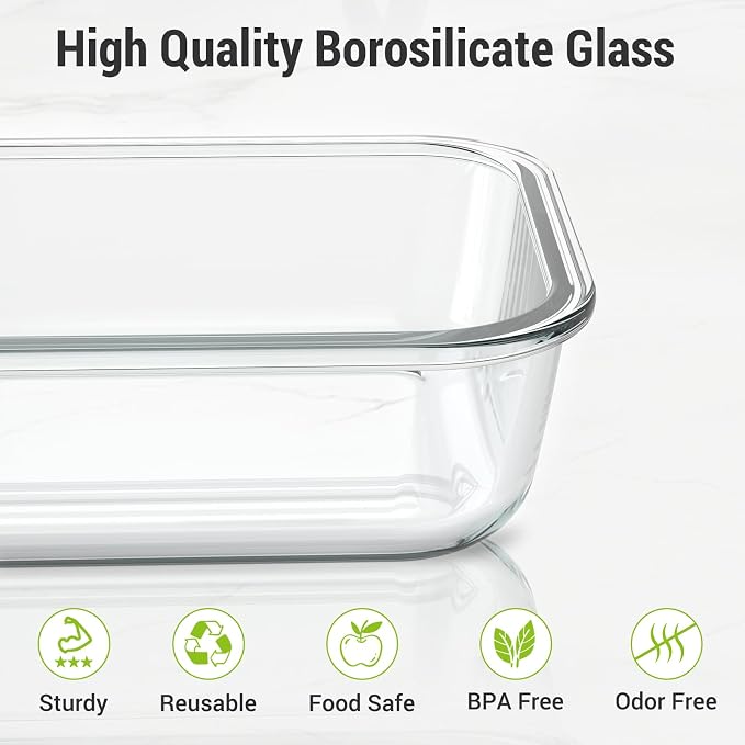 10 Sets 36 oz & 12 oz Glass Food Storage Containers - Image 3