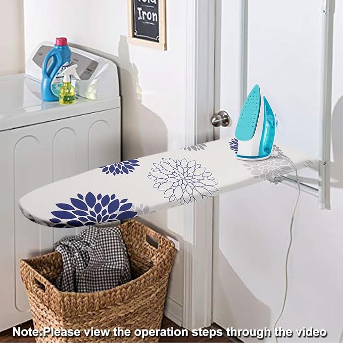SheeChung 14"x42" Over-The-Door Ironing Board Cover and Pad, Heat Resistance - Image 4