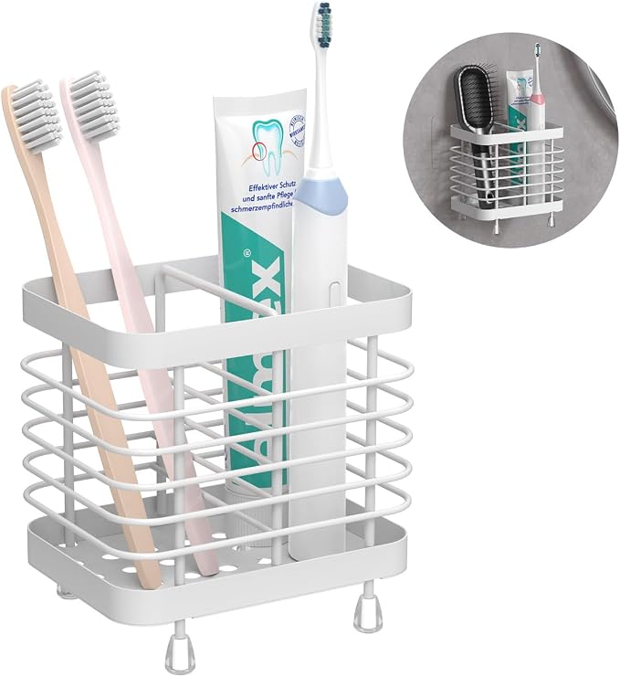 Luxspire Toothbrush Holders for Bathroom, Stainless Steel, 2 Slots, Toothbrush - Image 9