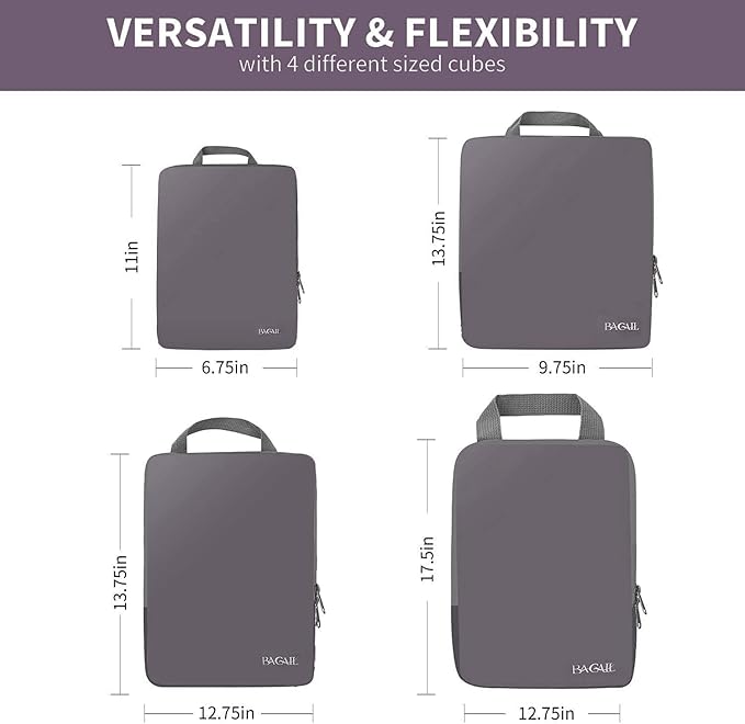 BAGAIL 4 Set/6 Set/8 Set Compression Packing Cubes Travel Accessories - Image 2