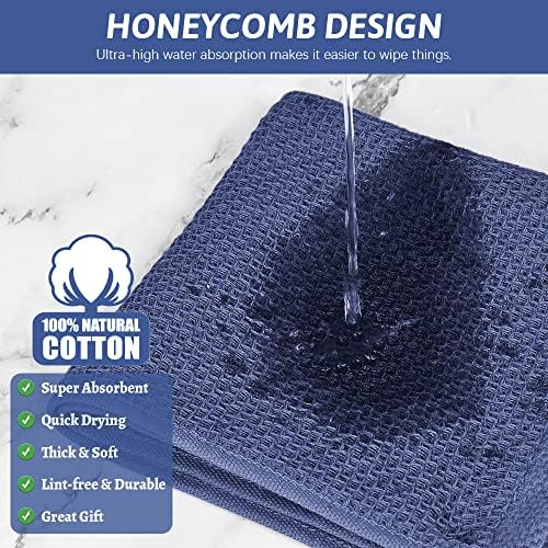 Nialnant 100% Cotton Waffle Weave Dish Cloths, 4 Pack Super Absorbent Dish - Image 4