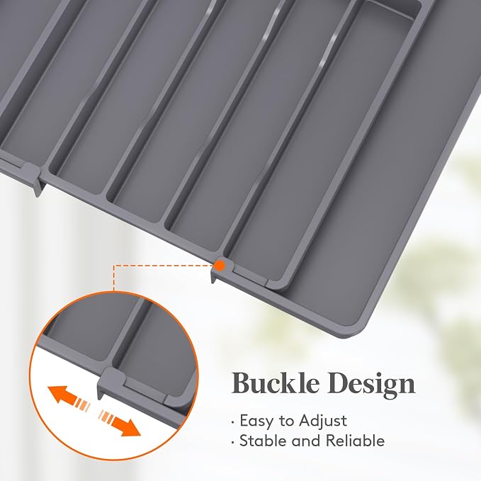 Lifewit Expandable Silverware Drawer Organizer, Kitchen Utensil Tray | BPA-free - Image 6