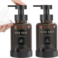 Luxspire Glass Foaming Soap Dispenser 15oz Hand Soap Bottle, 2 Pack | Anti-drip by Luxspire