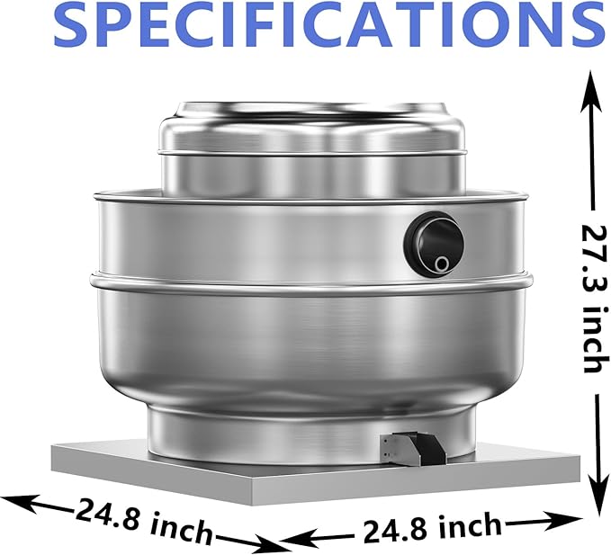 Restaurant Hood Grease Rated Exhaust Fan-Direct Drive Centrifugal Upblast Exhaust Fan 1.5HP 110 Volt Single Phase Motor 5000 CFM