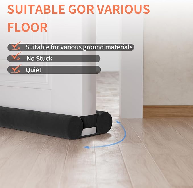 BKSAI Door Draft Stopper for Doors 29-35" No Adhesive Draft Stopper for Bottom - Image 6