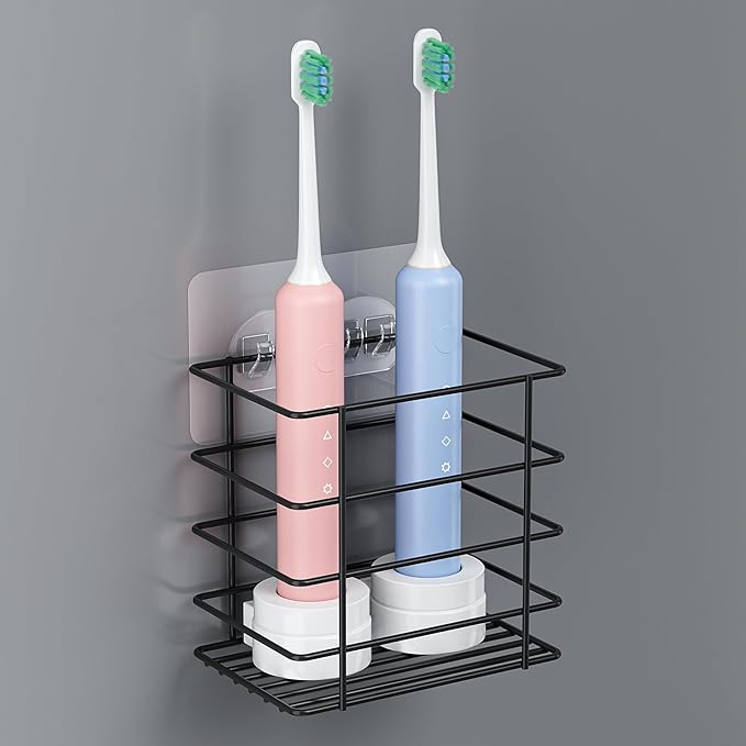 Open-Design Adhesive Shower Toothbrush Holder Wall Mounted by Oasiteege