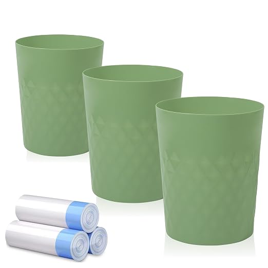3 Pack Small Bathroom Trash Can by JiatuA