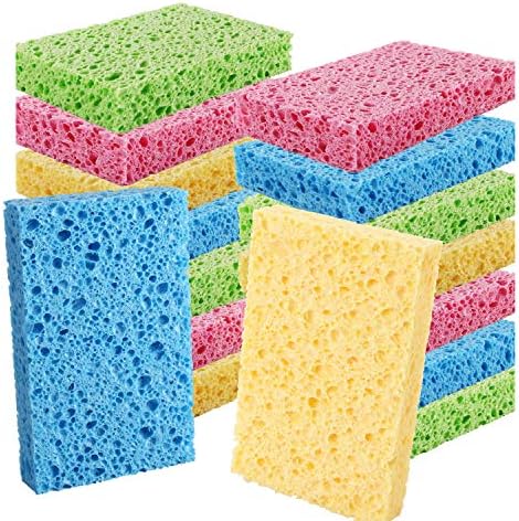 PANYEE Cleaning Scrub Colored Sponge, Non-Scratch Kitchen Cellulose Dishwashing by PANYEE