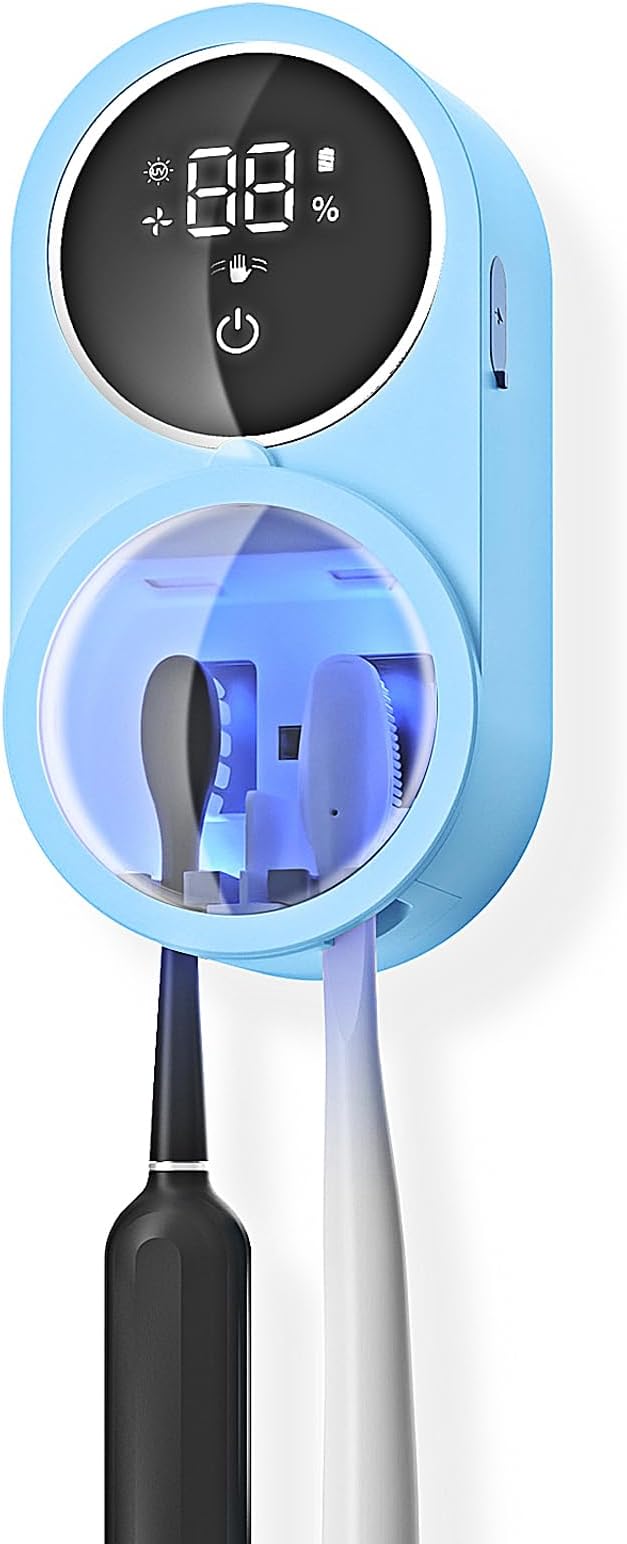 Toothbrush Holder and Cleaner Razor Holder/Dryer Light Cleaning and Air Drying by KIEROFIRT