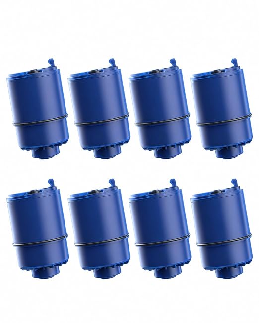 AQUA CREST Faucet Filter Replacement, 8 Pack, NSF 42 Certified | Replacement by AQUACREST