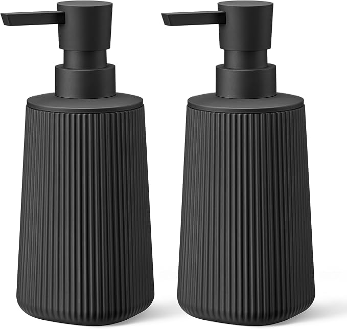 Black 2 Pack Hand Soap Dispensers Set | by zuxzmj