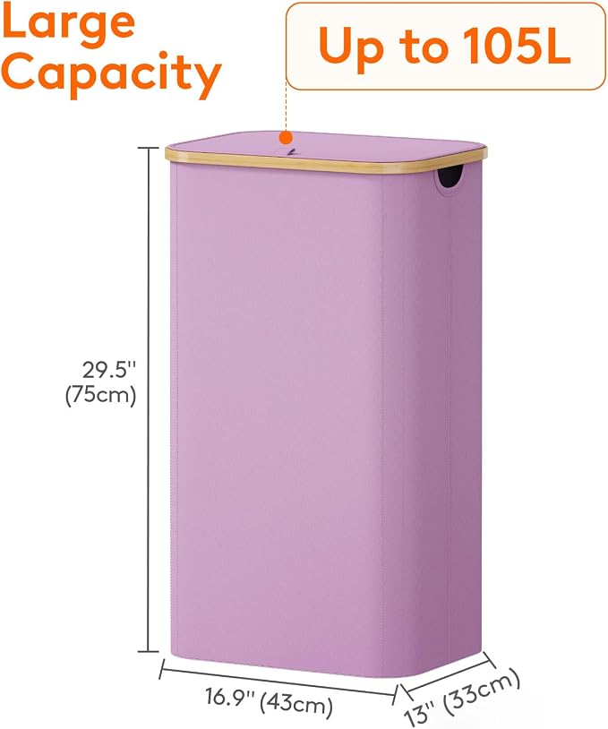 Lifewit 105L Laundry Basket - Image 4