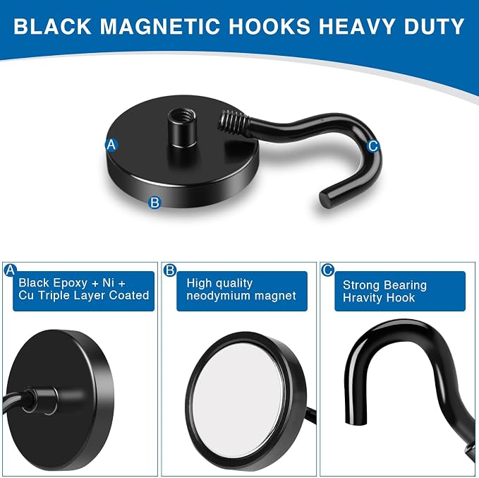 LOVIMAG Magnetic Hooks for Cruise Essentials 2026 Cabins Door 25 Pack-50LBS - Image 5