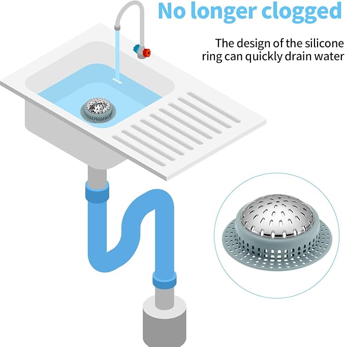 Aluvor Bathtub Drain Hair Catcher Shower Drain Cover Sink Drain Protector | - Image 4