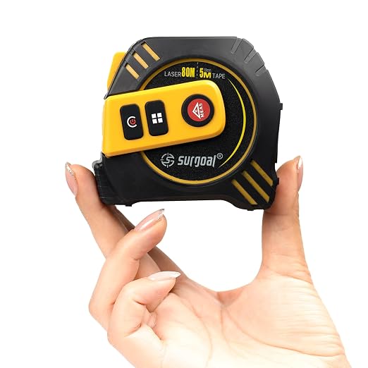 2-in-1 Laser Tape Measure USB-C Recharge 262Ft Laser & 16Ft Tape Red-Beam - Image 8