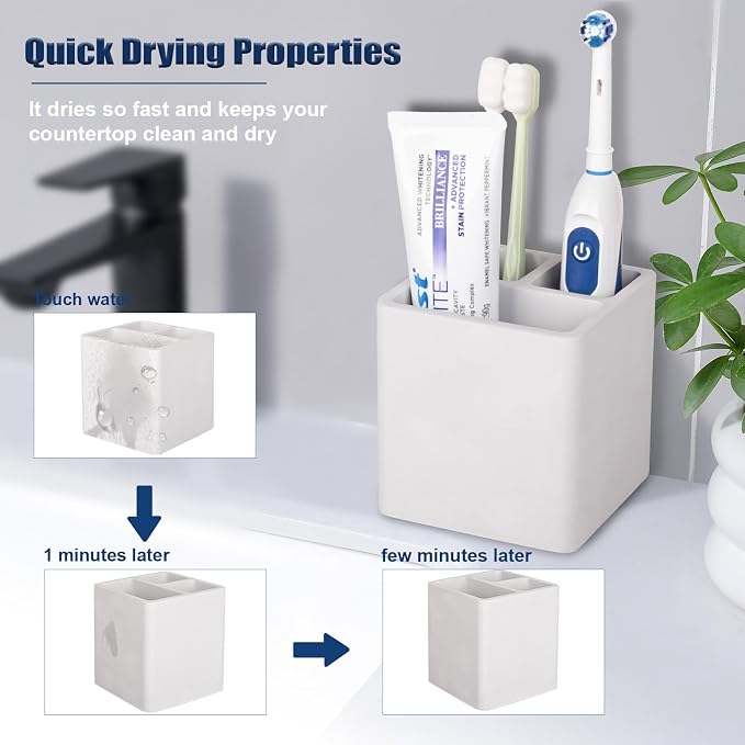 Diatomite Toothbrush Holders Tooth Brush Organizer - Image 3
