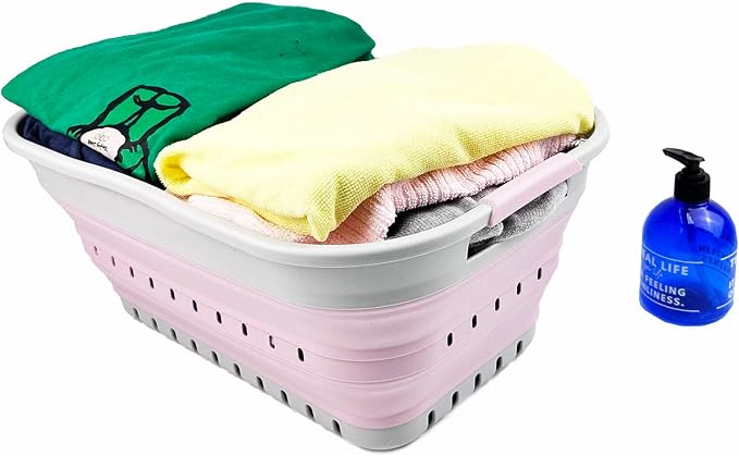 SAMMART 21L Super Mini Collapsible 3 Handled Plastic Basket - Image 5