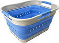 SAMMART Collapsible Plastic Rectangular Laundry Basket by SAMMART