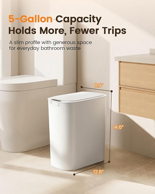 TIPGO 5 Gallon Automatic Bathroom Trash Can - Image 2
