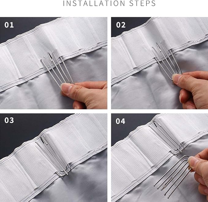100 Pcs Stainless Steel Curtain Pleat Hook, Dveda Drapery Hooks Traverse Pleater - Image 5