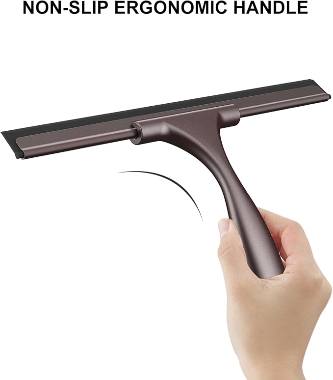 SetSail Shower Squeegee for Glass Doors, 12 Inches, Bronze | All-Purpose - Image 3