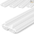 Pushglossy 4 Pcs 36" Kerf Door Sweep Double Bubble Kerf White | 1-3/4" Wide by Pushglossy