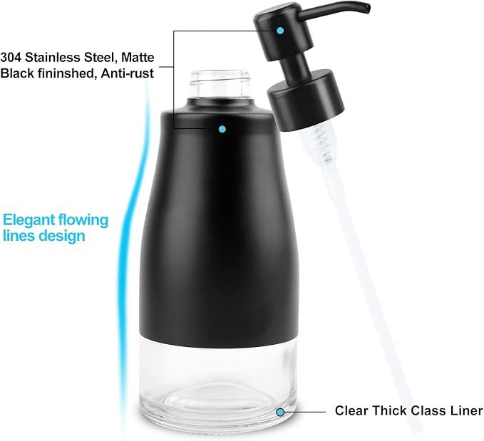 AUMIO Matte Black Soap Dispenser - Image 3