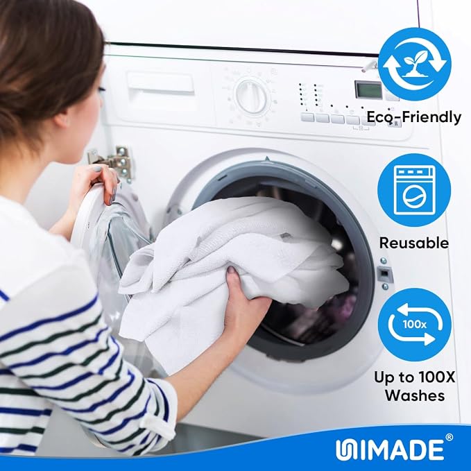 UNIMADE Microfiber Cleaning Cloth, 20 Pack Reusable Microfiber Towels - Image 4