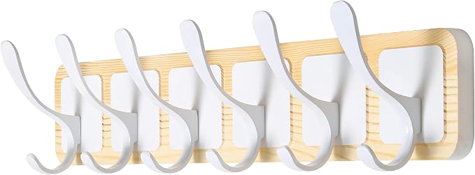 SKOLOO Scandi-Style Wooden Carved-Block Coat Hook & Hanger by SKOLOO