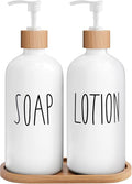 MOMEEMO White Soap Dispenser Bathroom Set | Soap and Lotion Dispenser Set by MOMEEMO