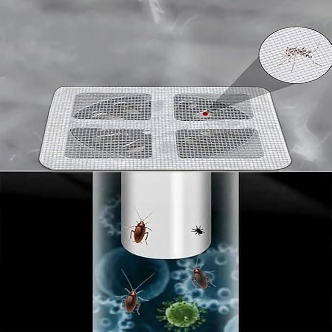 Disposable Hair Catcher for Shower Drain, 30 Packs | Square Mesh Stickers - Image 4