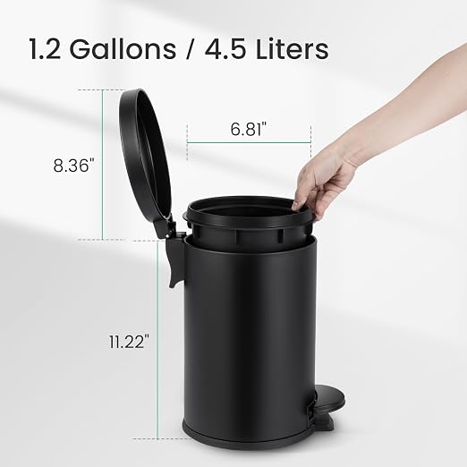 Cesun Small Round Bathroom Trash Can - Image 6