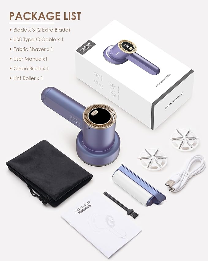 HOMEASY Fabric Shaver, Rechargeable Lint Remover - Image 7