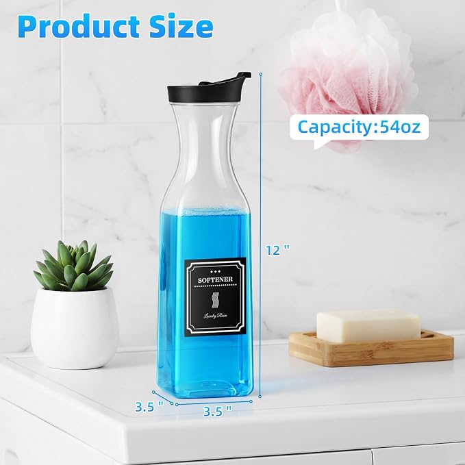 54oz Laundry Detergent Dispenser, Liquid Container, 3 Pack Black - Image 2