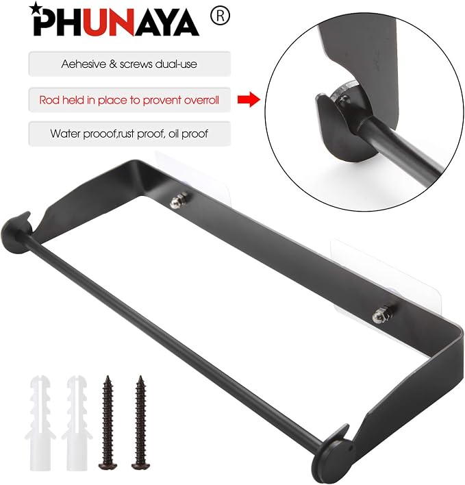 PHUNAYA Under Cabinet Paper Towel Holder Wall Mount - Image 3