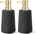 Black and Gold 2 Pack Hand Soap Dispensers Set | by zuxzmj