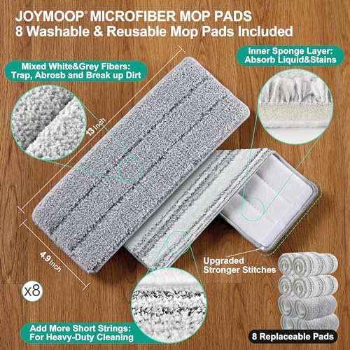 JOYMOOP Flat Mop System, Microfiber Mop and Bucket Set, Household & Commercial - Image 6