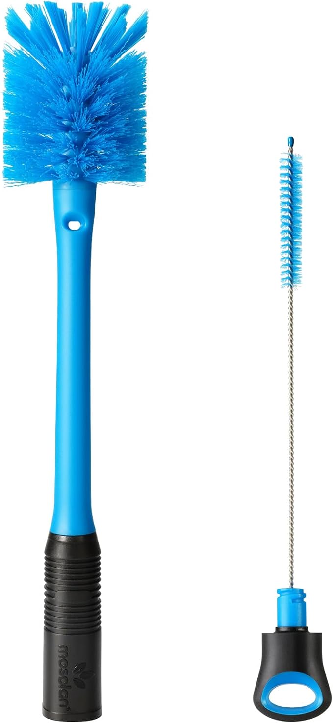MOSOLAN 2-in-1 Bottle Brush and Straw Cleaner Brush, Breezy Blue, 1 Pack | Long by mosolan