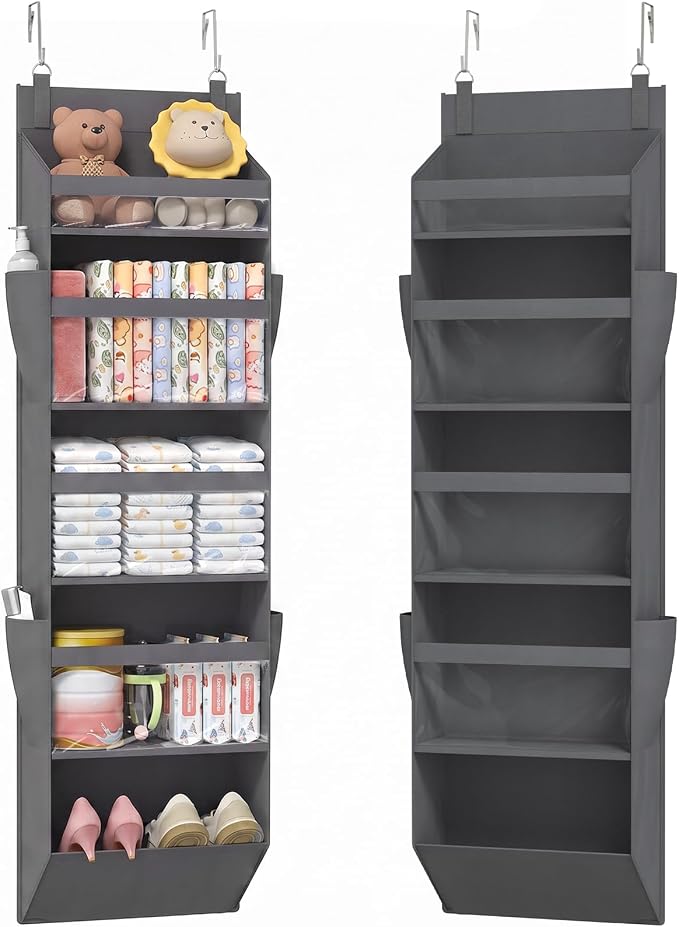 Lifewit 1 Pack Over the Door Organizer, 5 Section Clear Window Hanging Storage by Lifewit