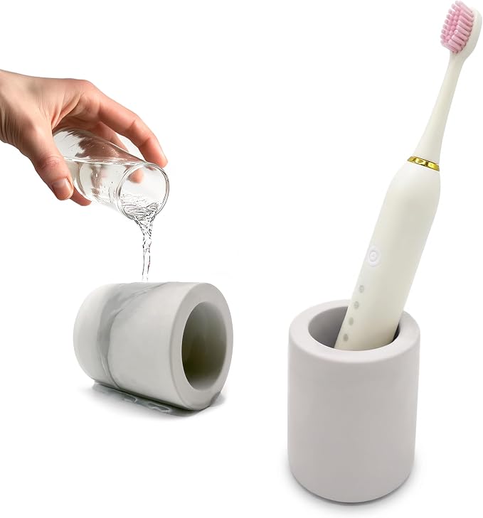 Diatomite Toothbrush Holder, Quick Dry Bathroom Stand | Water Absorbing by Unknown