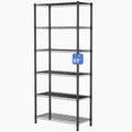 6 Tier Adjustable Storage Shelves,Heavy Duty Metal Utility Shelf 900LBS Capacity,Wire Shelving Unit Organizer Rack for Home,Kitchen,Office,Bathroom,Pantry Room,12" D x 22" W x 69" H,Black