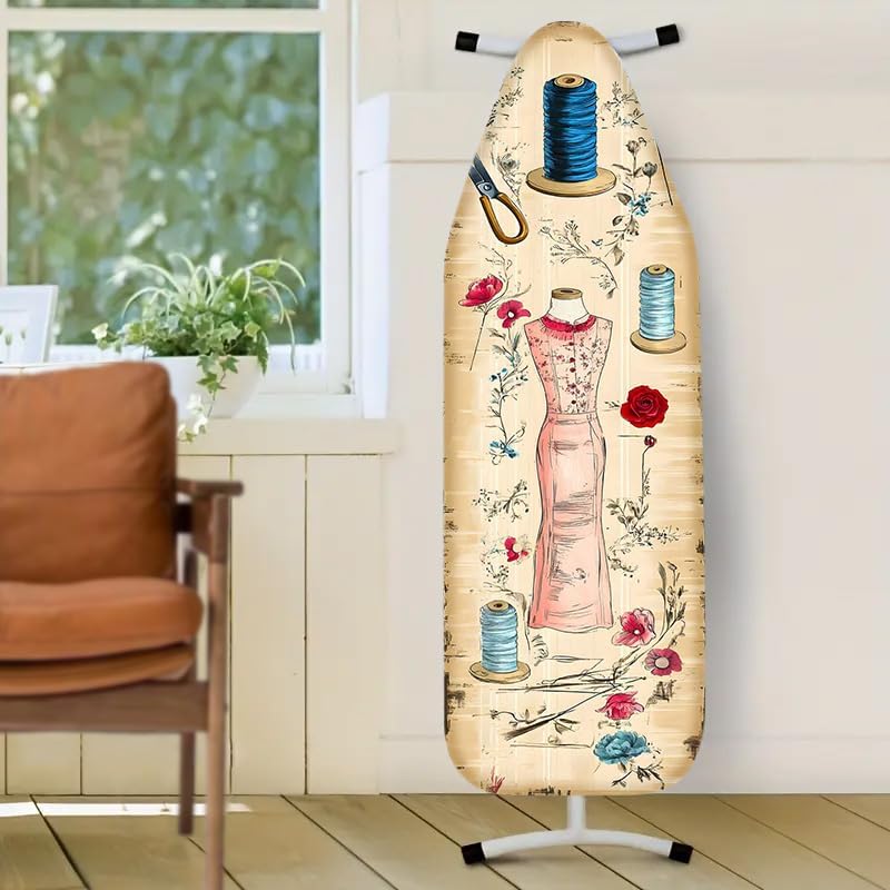 Nuxovilar Vintage Sewing Floral Ironing Board Cover Cotton 15x54 - Image 2