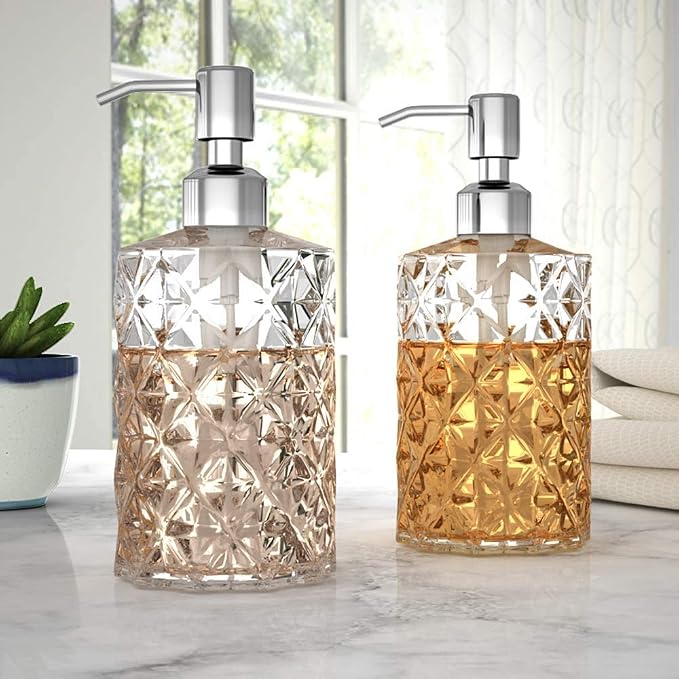 Soap Dispenser, 2 Pack, 12 Oz, 304 Rust Proof Stainless Steel Pump, - Image 5