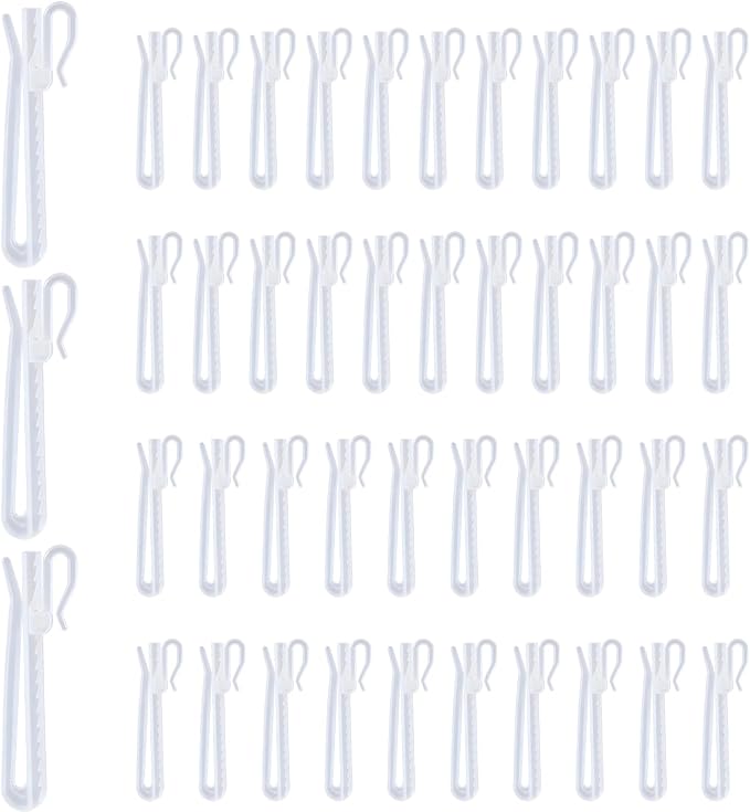 Plastic Curtain Hooks, Adjustable Pinch Pleat Hooks, Ratchet System Pinch Pleat by Unknown