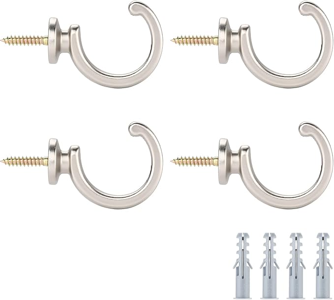 DeSS 4Pack Curtain Holdbacks Curtain Tiebacks Hooks Wall Mounted Curtain Hooks by DeSS