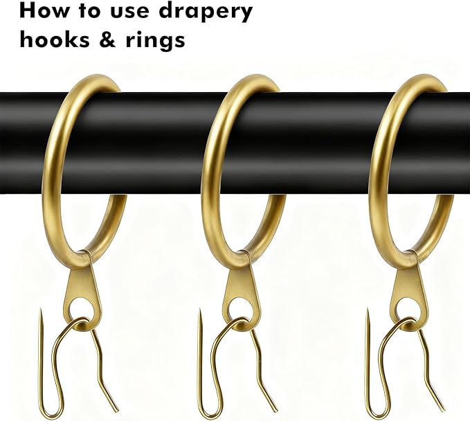 Curtain Hooks Drapery Hooks 60 Pack 1.3 Inch Large Heavy Duty Stainless Steel - Image 5